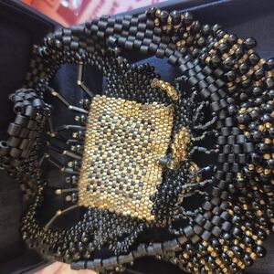 Handmade Abstract Beaded Brooch